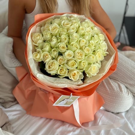 Бокс №2 51 белая роза