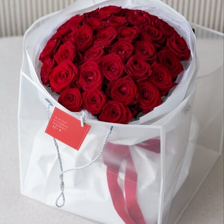 Бокс №1 Красные розы(35шт)