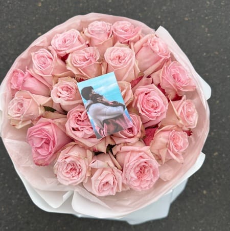 Печать вашей фотокарточки к букету