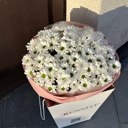 БОКС LOVE хризантем " Солнышко " (15шт)