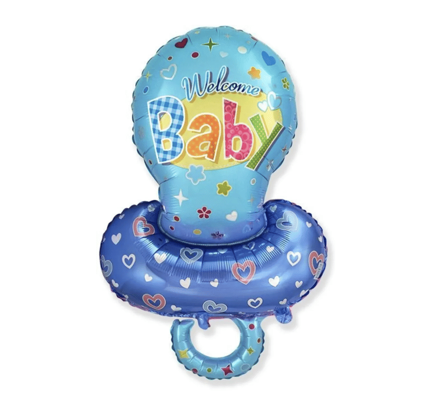 Шар (40''/102 см) Фигура, Соска Пустышка для мальчика, Голубой