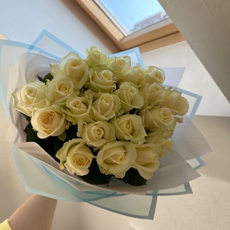 Букет роз "Жемчуг" 21 роза