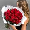 Букет красных роз "Страсть" 25 роз