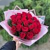 Букет красных роз "Страсть" 25 роз