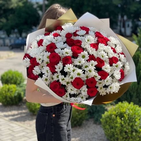 Букет цветов "Алиса в зазеркалье" 35 роз
