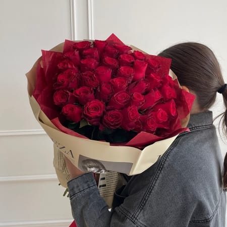 Букет роз "Шик" 60см 35 роз