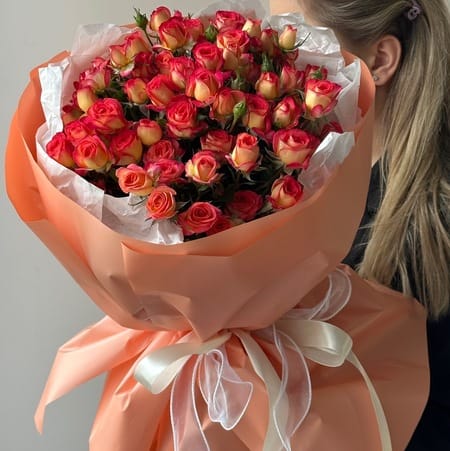 Букет роз "Летящий" 11шт