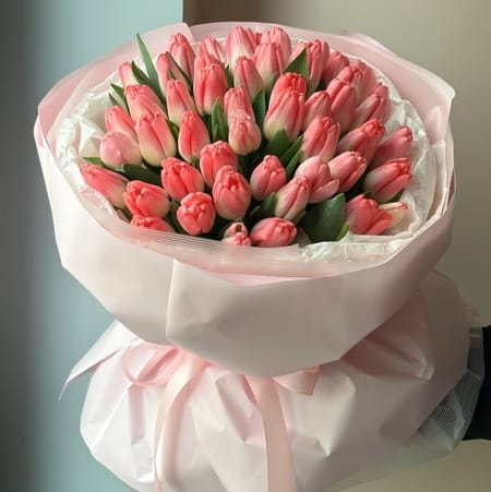 Букет тюльпанов "Вдохновение весны " 51шт