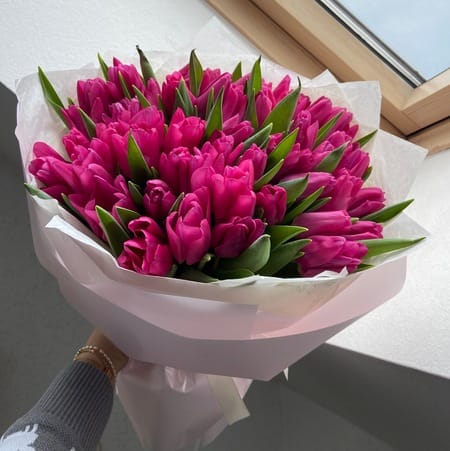 Букет тюльпанов "Вдохновение весны " 51шт