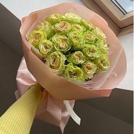 Букет роз "Лимонка" 21 роза