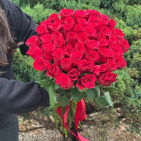 Букет роз "Восторг" 51 роза