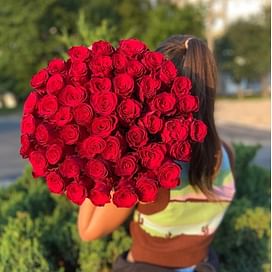 Букет роз "Восторг" 51 роза