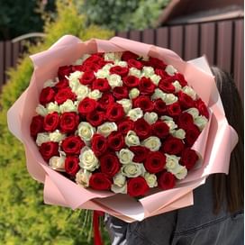 Букет роз "Amore" 101 роза