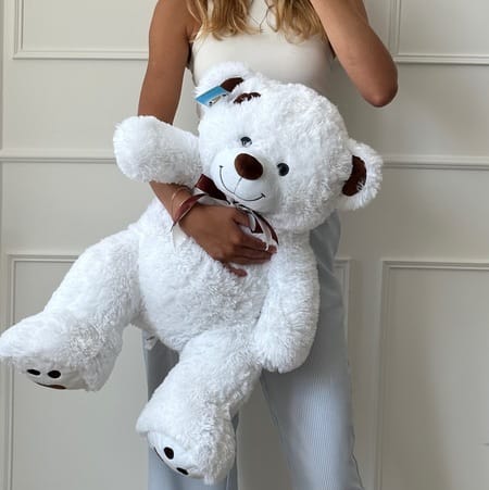 Медведь Тони 85см белый