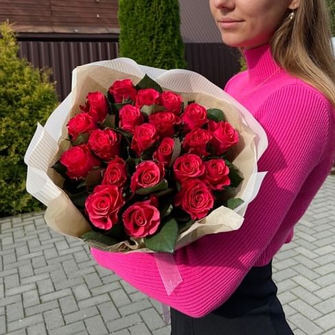 Букет роз "Амстердам" 21 роза