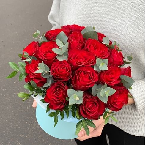 Коробка с цветами "Грация" 21 роза