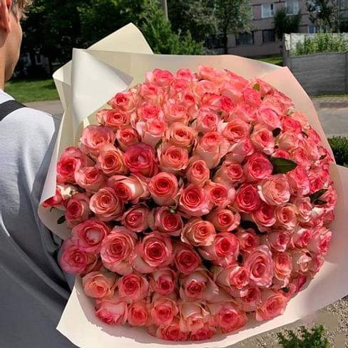 Букет роз "Джумилия" 60см 101 роза