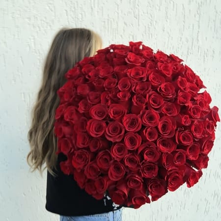 Букет из 101 розы Эквадор 60см