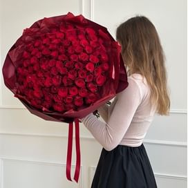 Букет роз "Кружевной" 60см 101 роза