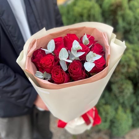 Букет роз " Конфета " 60см 11 роз