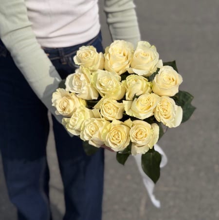 Букет роз " Балет" 15 роз