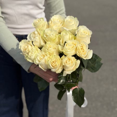 Букет роз " Балет" 15 роз