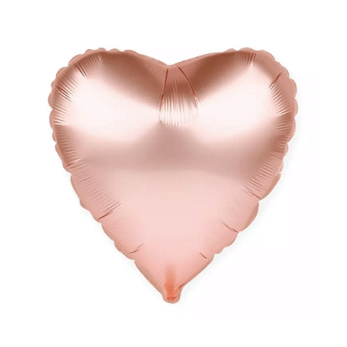 Фольгированный шар "Сердце Розовое золото" (18''/46 см)