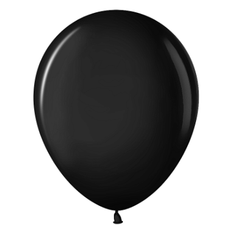 Латексный шар с гелием "Черный" (12''/30 см)