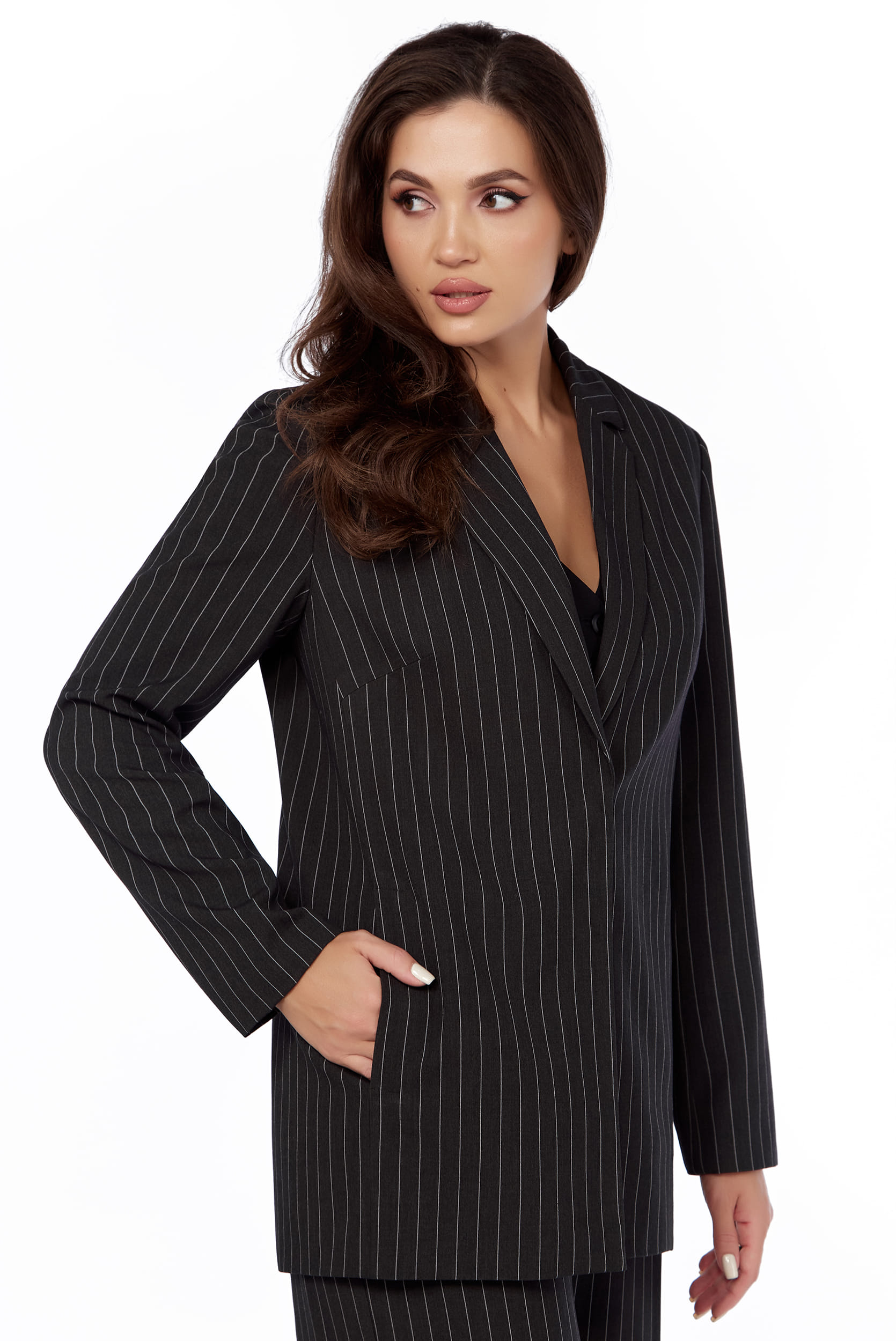 Костюм двойка LaKona 11635 графит в полоску