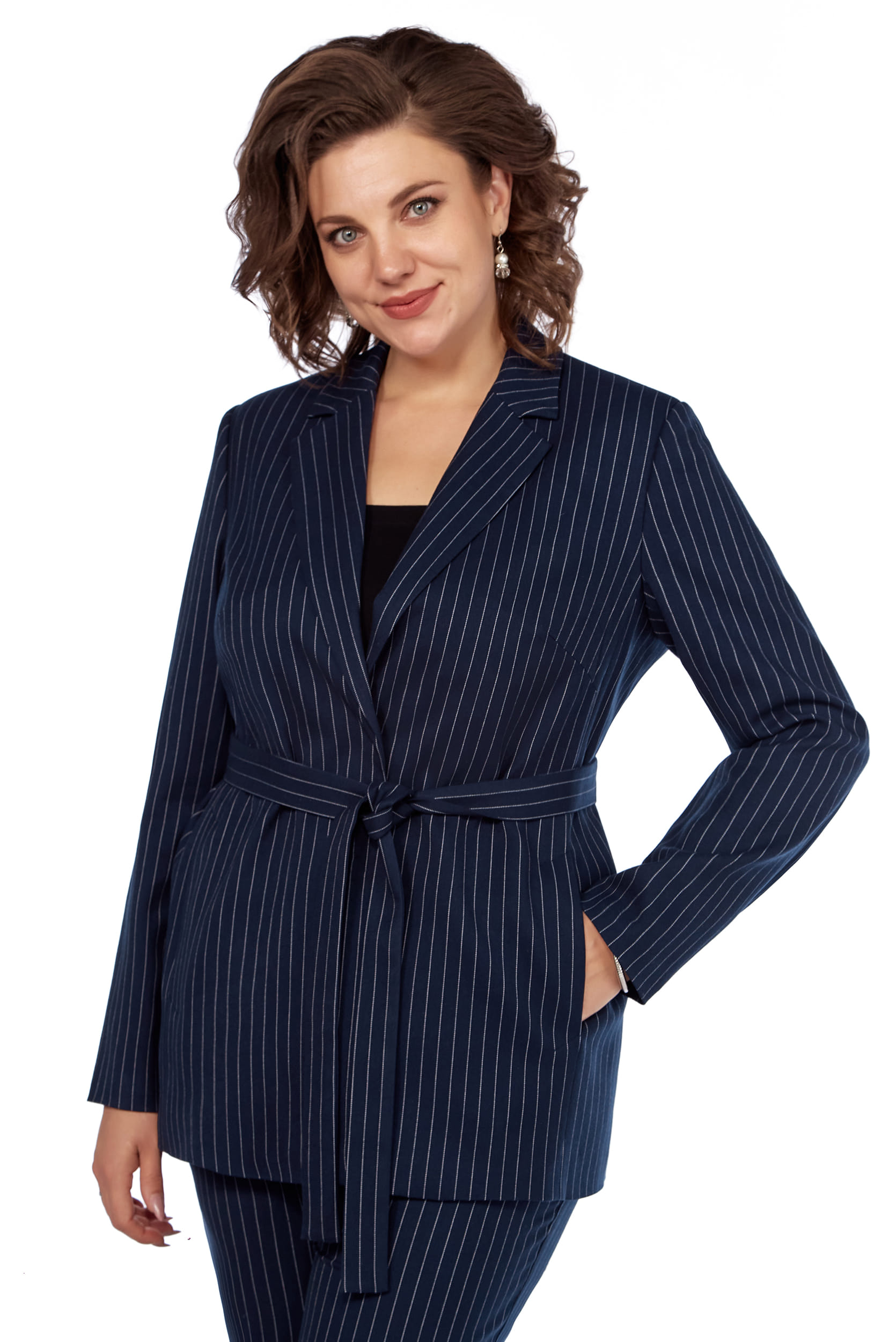 Костюм двойка LaKona 11635 синий в полоску