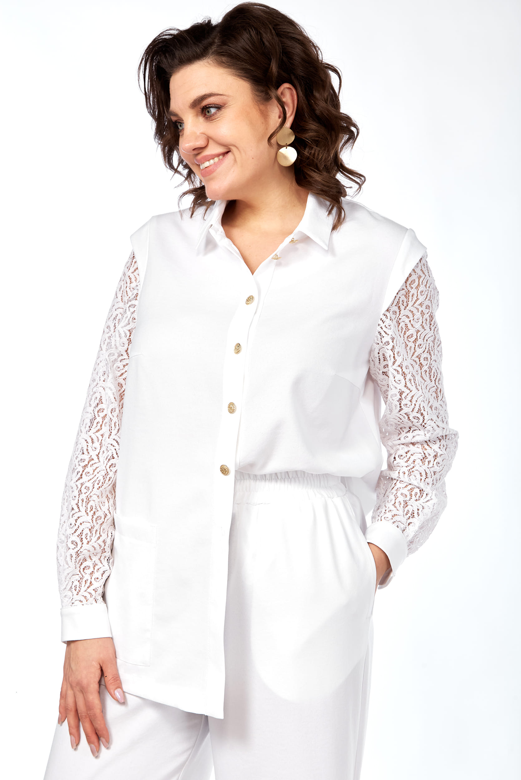 Костюм двойка LaKona 11586 молочный