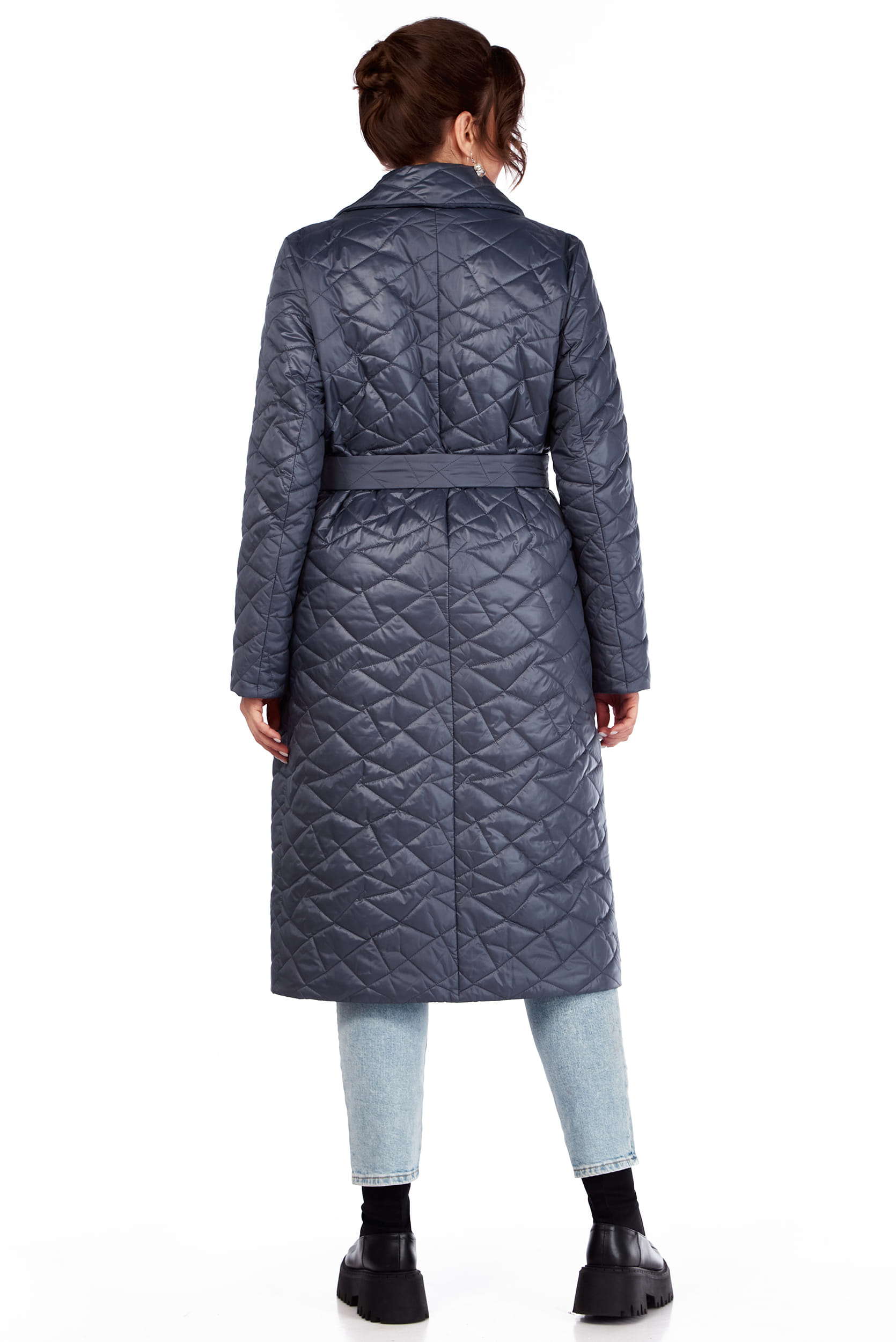 Пальто с поясом LaKona 11573 Синий Под Джинс