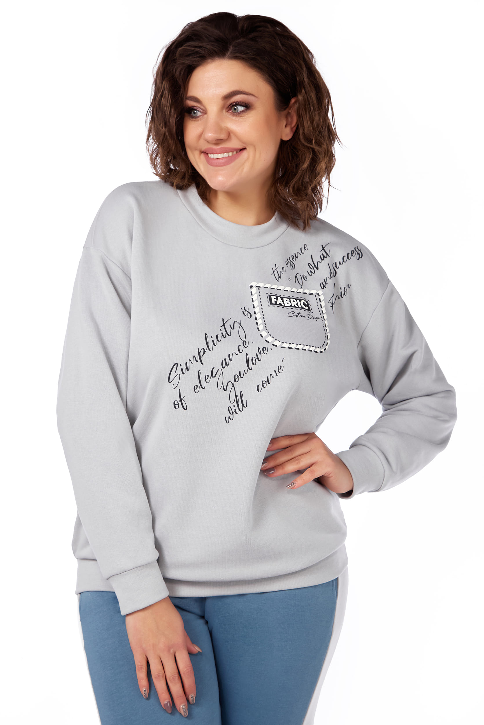 Костюм тройка LaKona 11565 Серо-Голубой