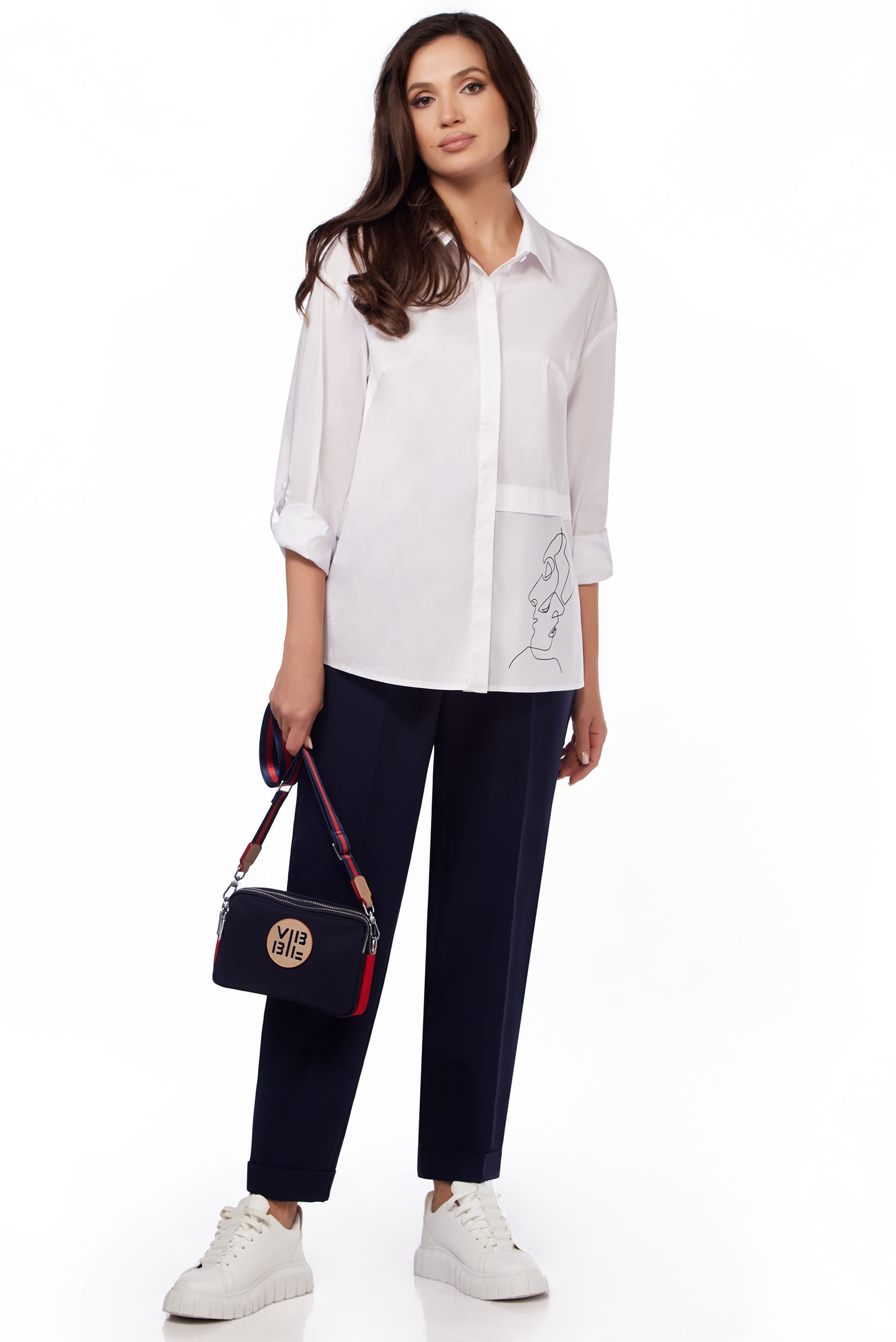 Костюм двойка LaKona 11546 Бело-Синий