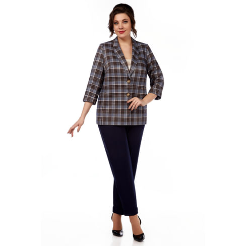 Жакет LaKona 11429 Синий В Клетку