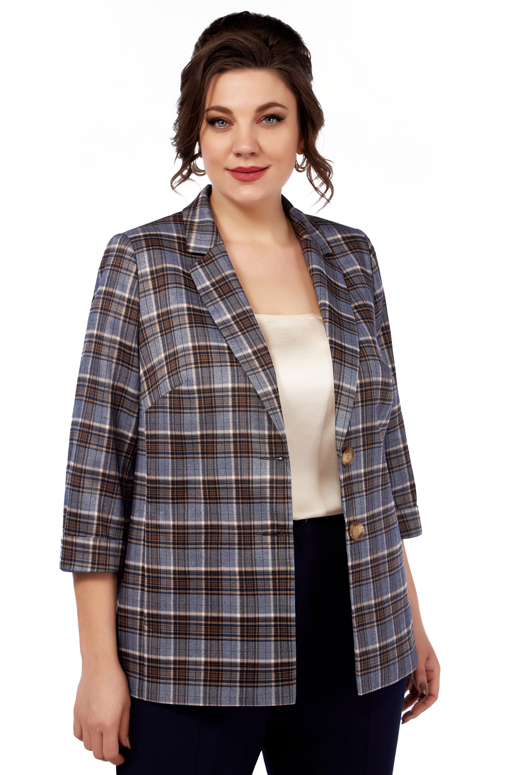 Жакет LaKona 11429 Синий В Клетку