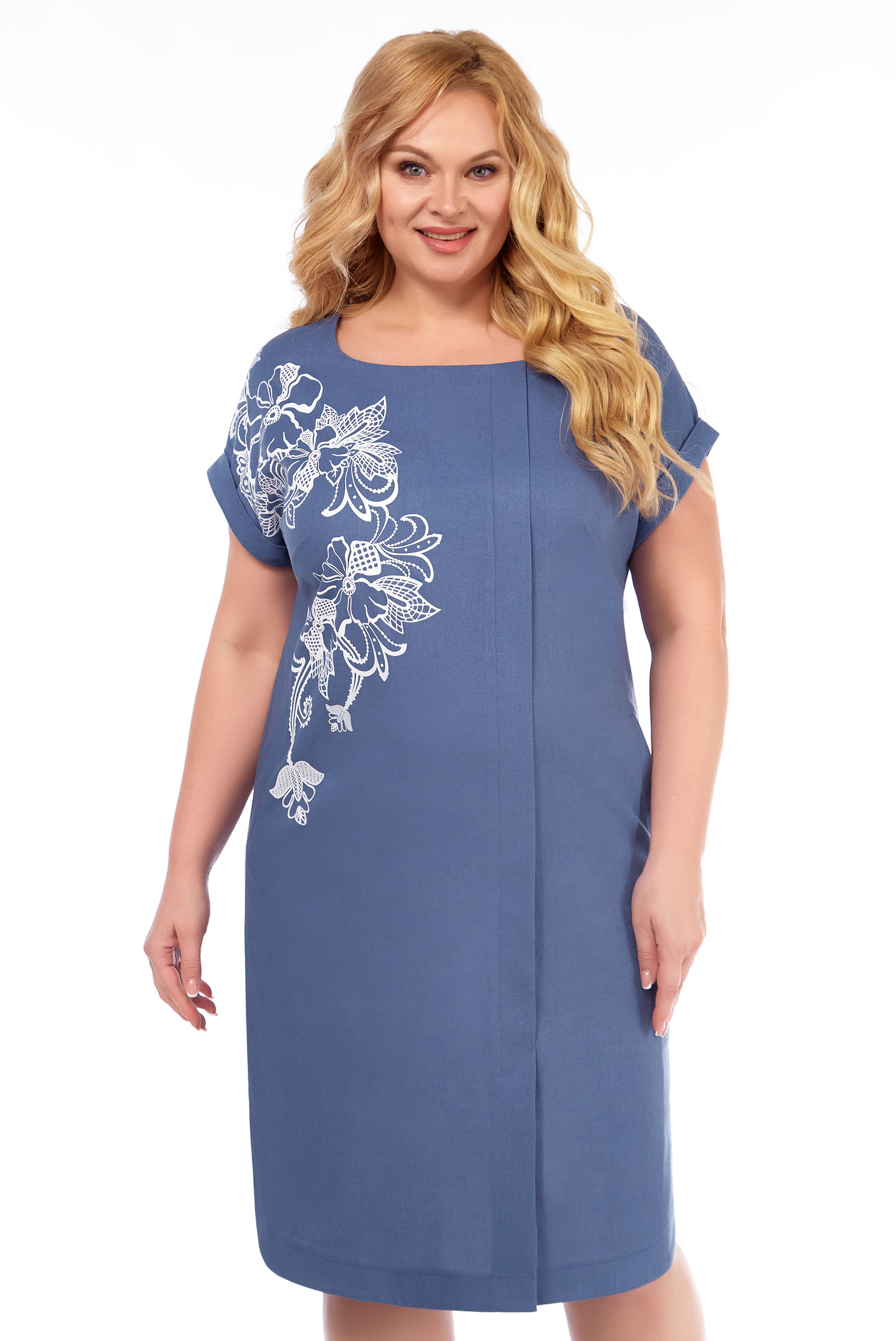 Платье LaKona 1503 Синий Под Джинс