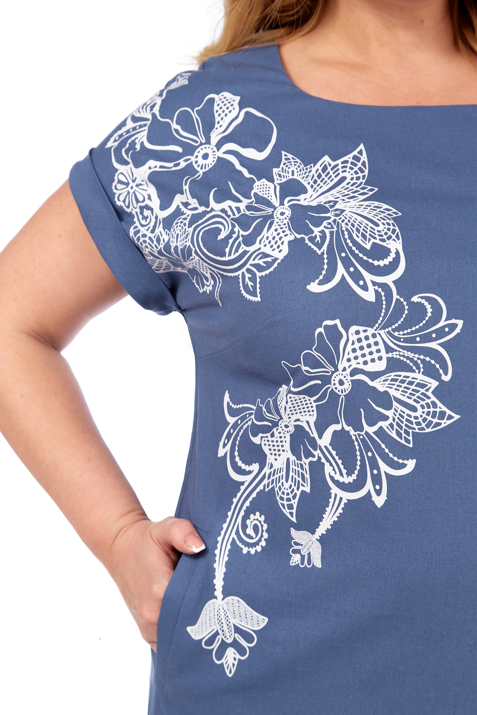 Платье LaKona 1503 Синий Под Джинс