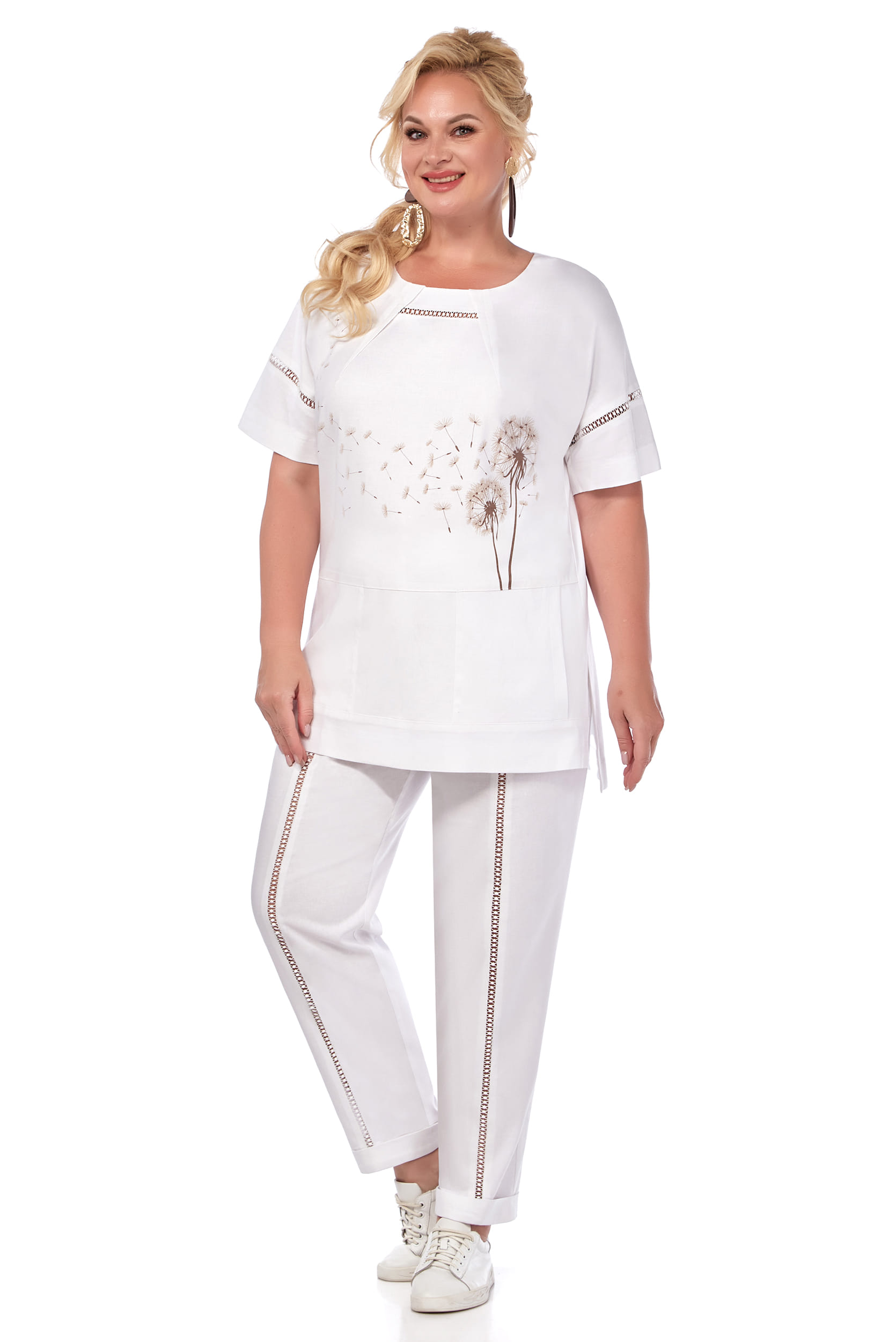 Костюм двойка LaKona 11378 Молоко С Одуванчиками