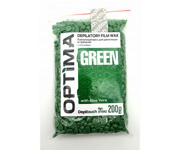 Воск пленочный в гранулах, алоэ / OPTIMA GREEN 200 г Depltouch