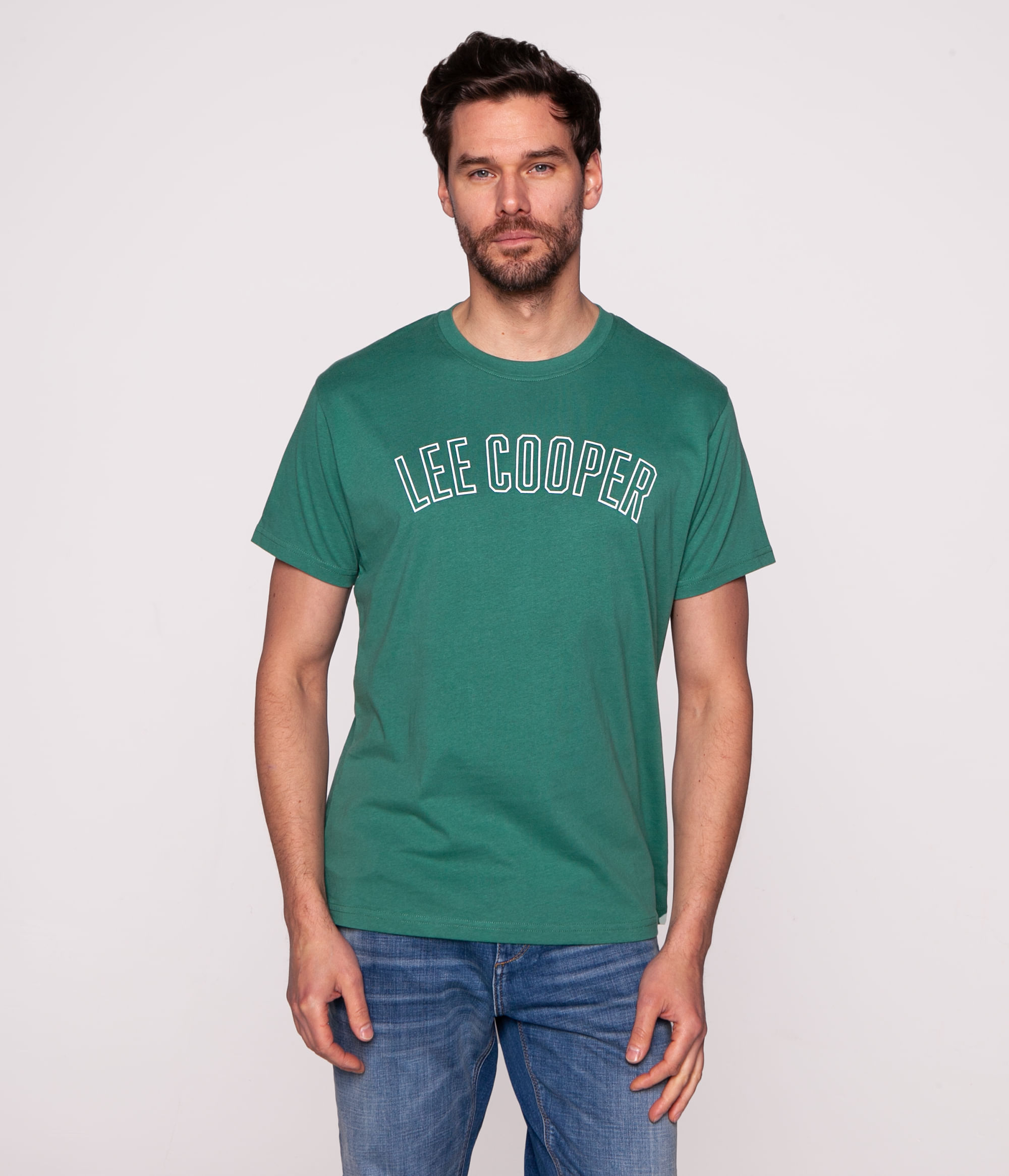 Футболка с логотипом Lee Cooper COLLEGE 6018 FOLIAGE GREEN