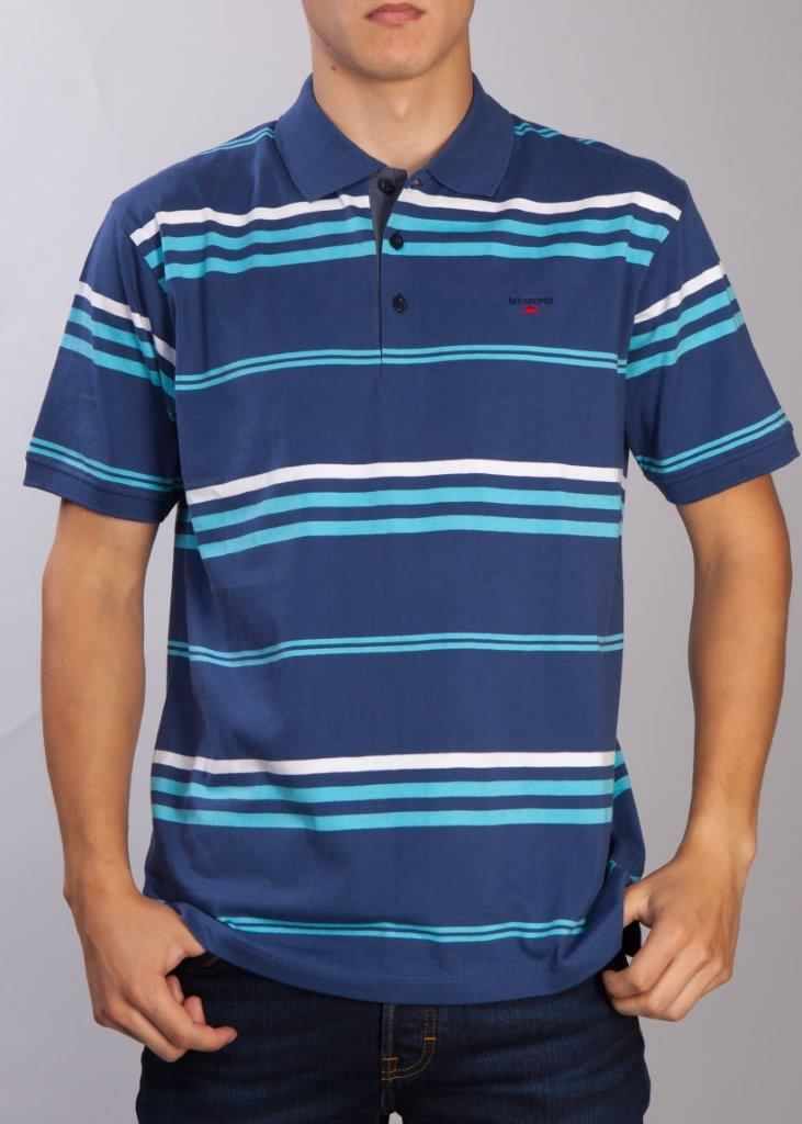 Поло в полоску Lee Cooper GAWIN 2352 BLUE