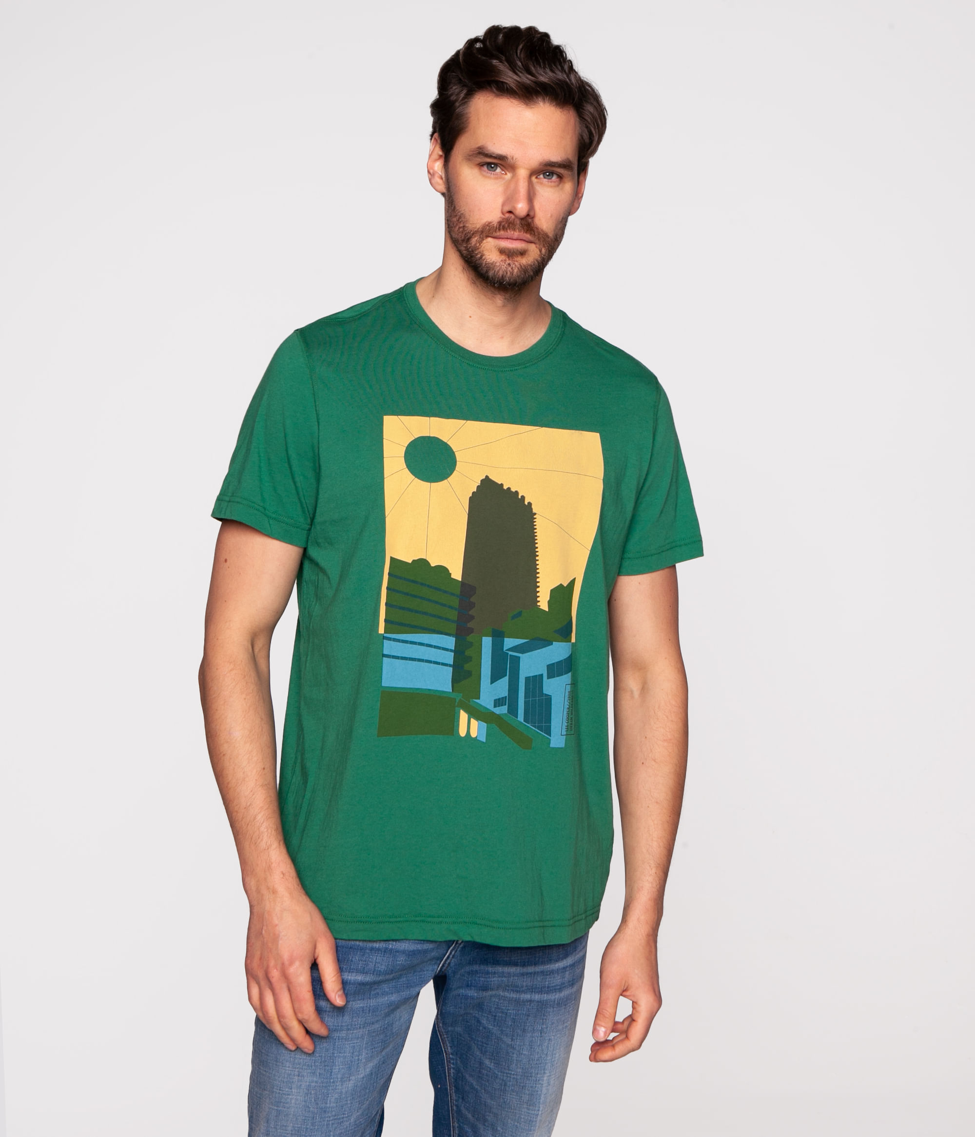 Майка c принтом Lee Cooper URBAN 6018 FOLIAGE GREEN