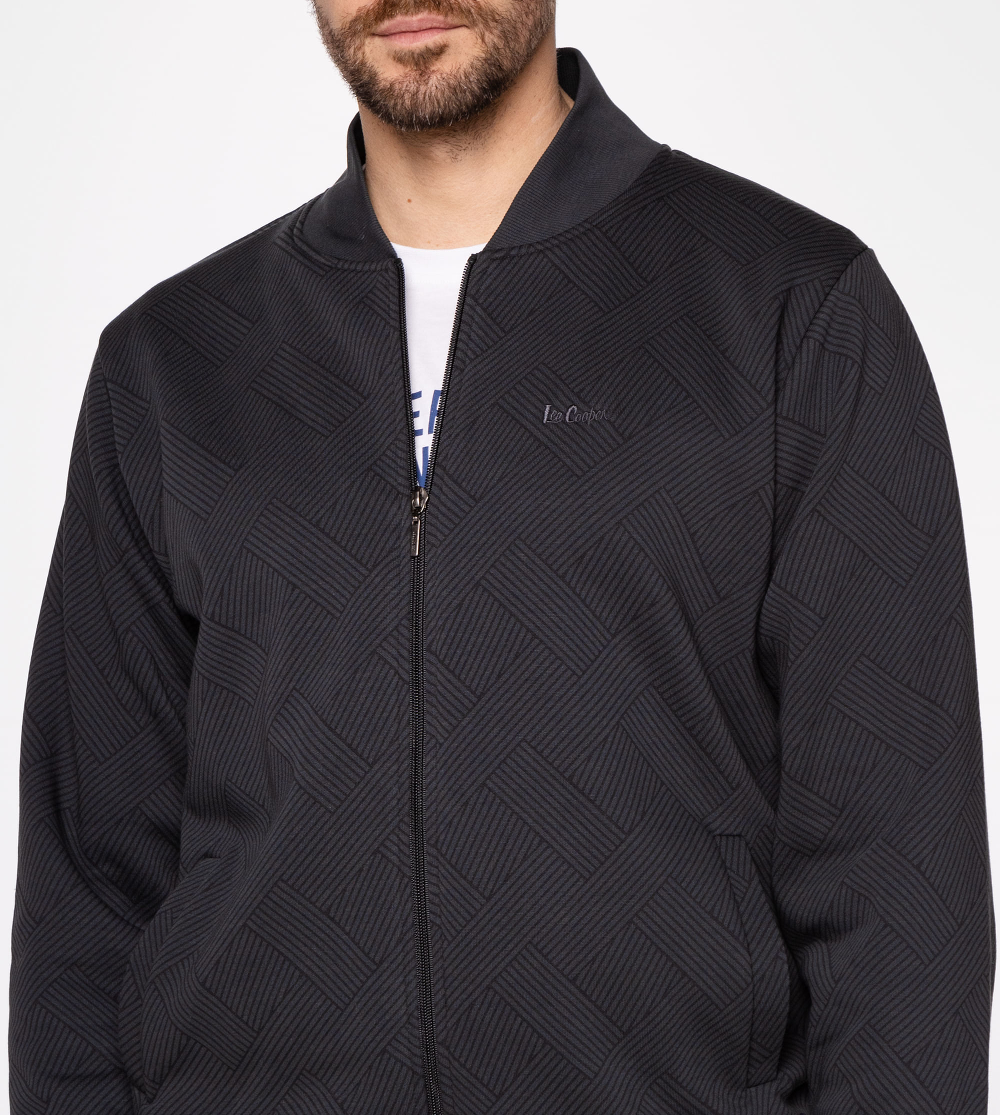 Толстовка на молнии с воротником Lee Cooper EMIL 4237 GREY