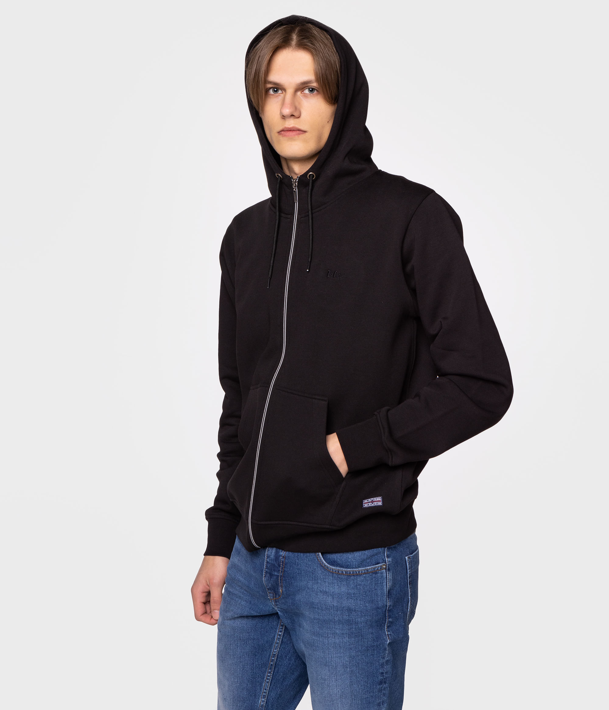 Свитшот на молнии с капюшоном Lee Cooper ELIAN 4209 BLACK