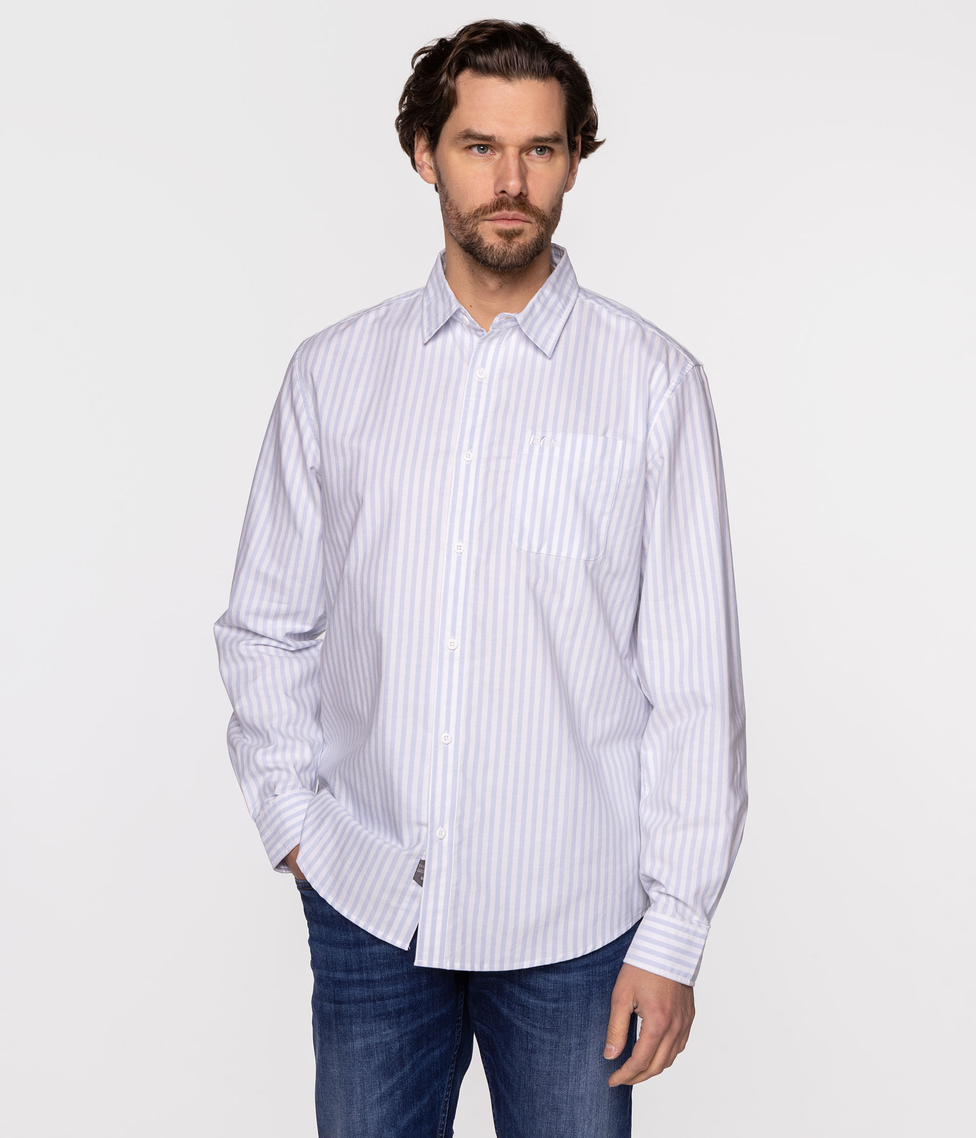 Рубашка Regular в полоску Lee Cooper ROGER 8790 LIGHT BL