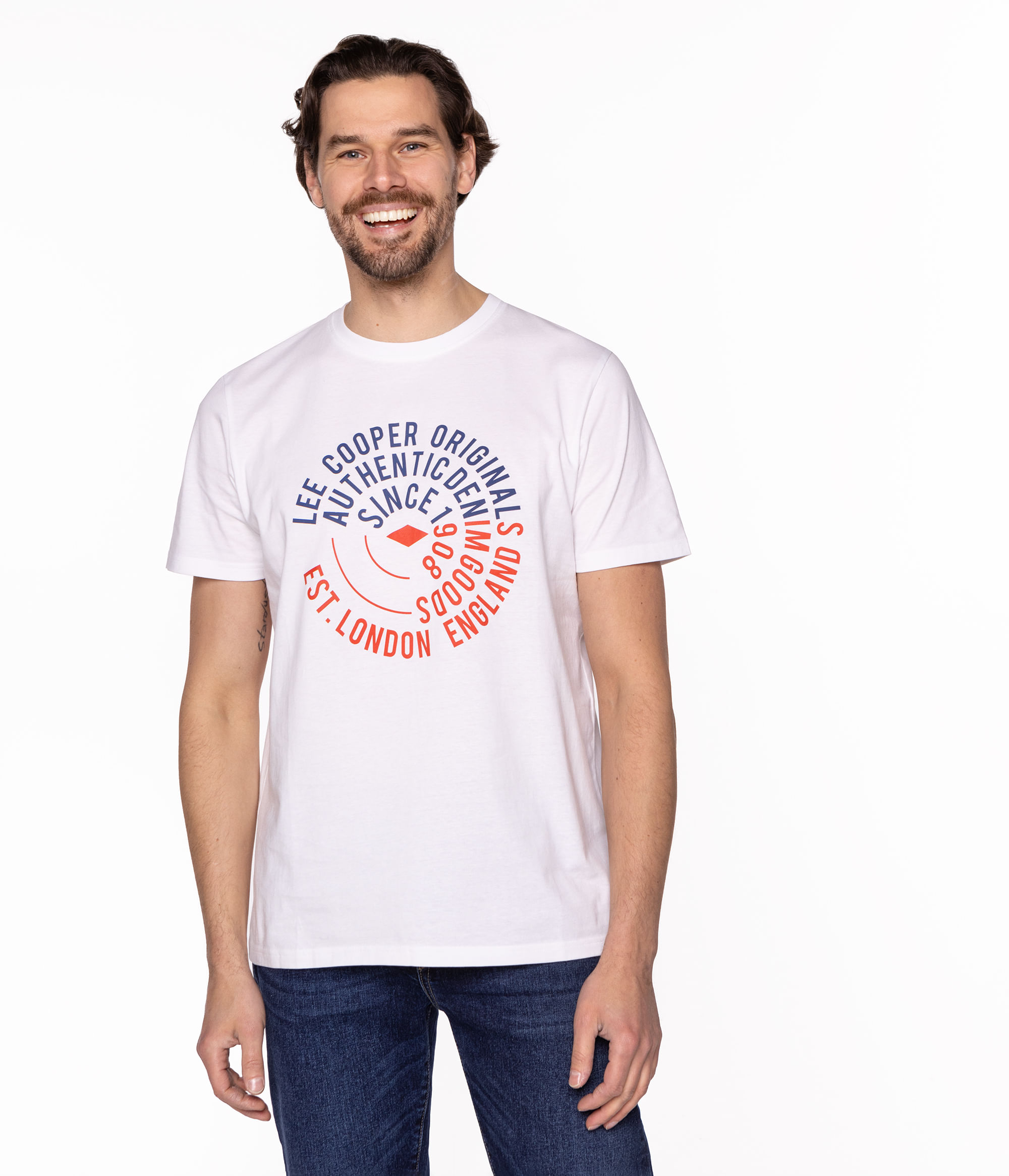 Футболка с принтом Lee Cooper LCO2 2402 WHITE