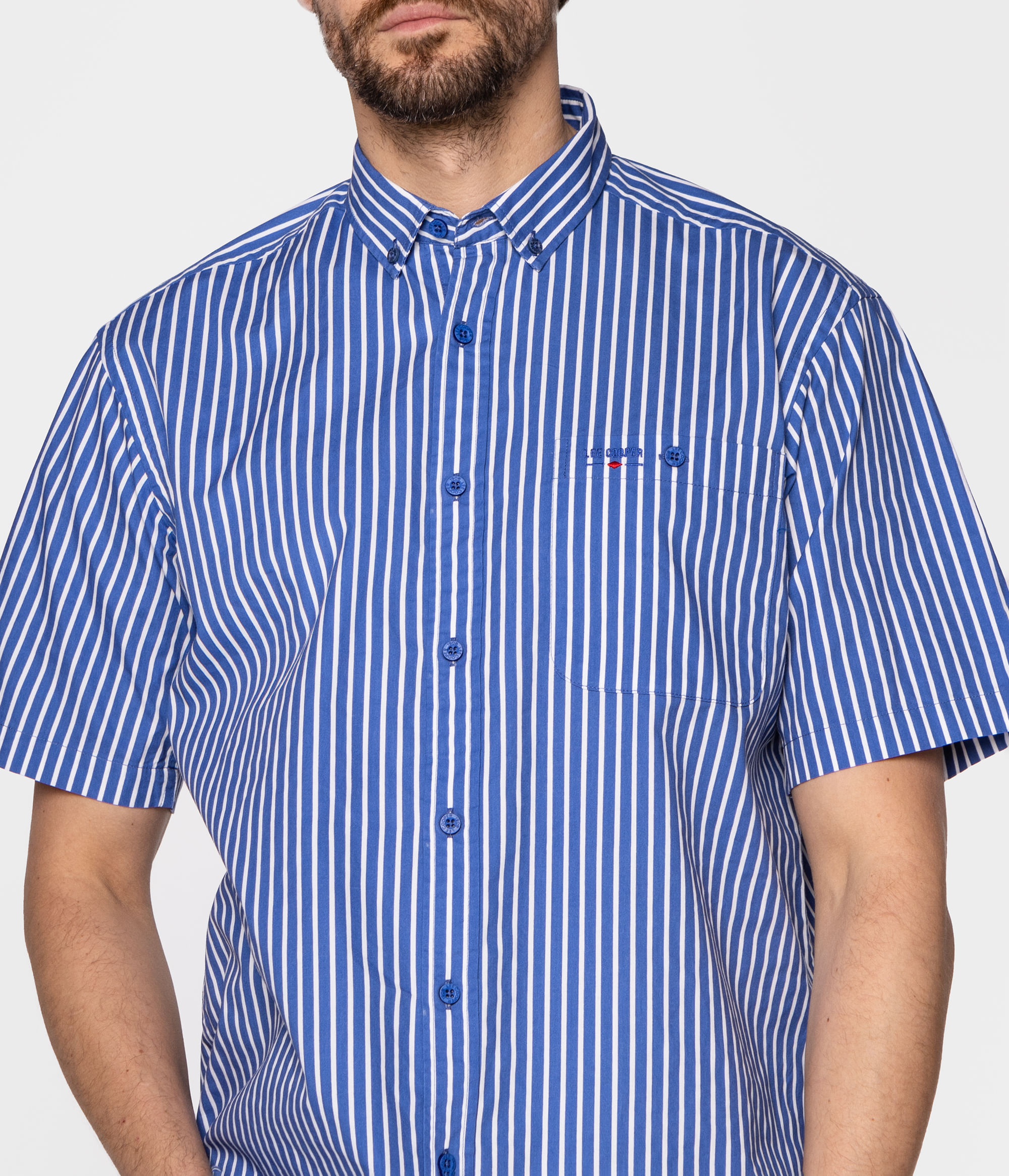 Рубашка Comfort в полоску Lee Cooper TENBY2 LK42 BL INDIGO