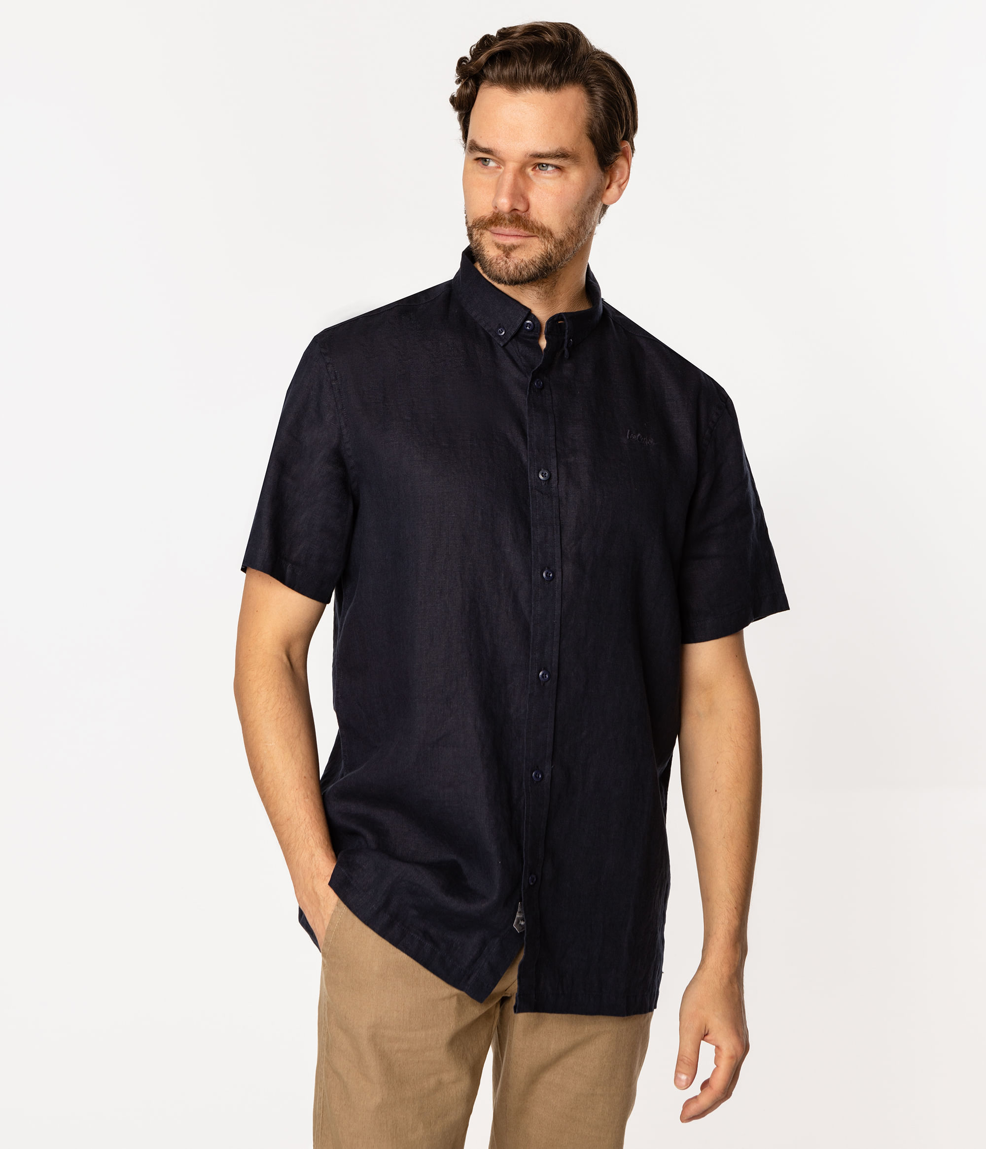 Рубашка Regular льняная Lee Cooper RODOS2 2020 NAVY