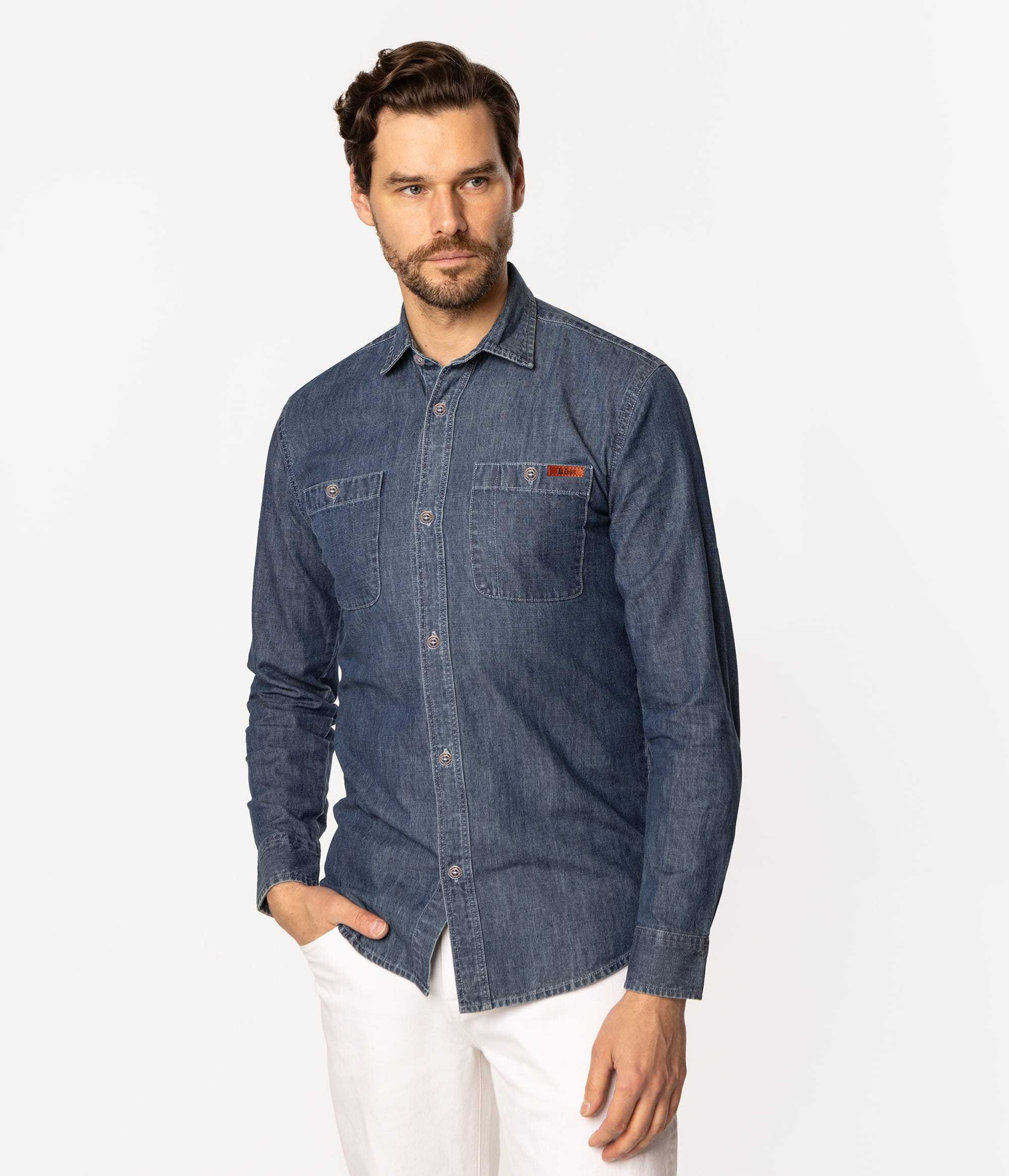 Джинсовая рубашка Lee Cooper PESO 7633 STONE